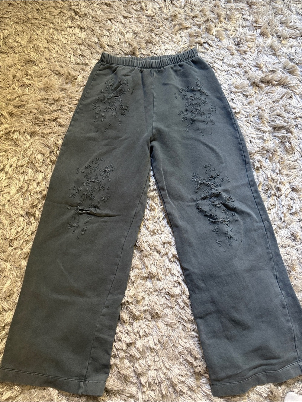 ZARA DISTRESSED TRACKPANTS - OVERSIZED BAGGY FIT